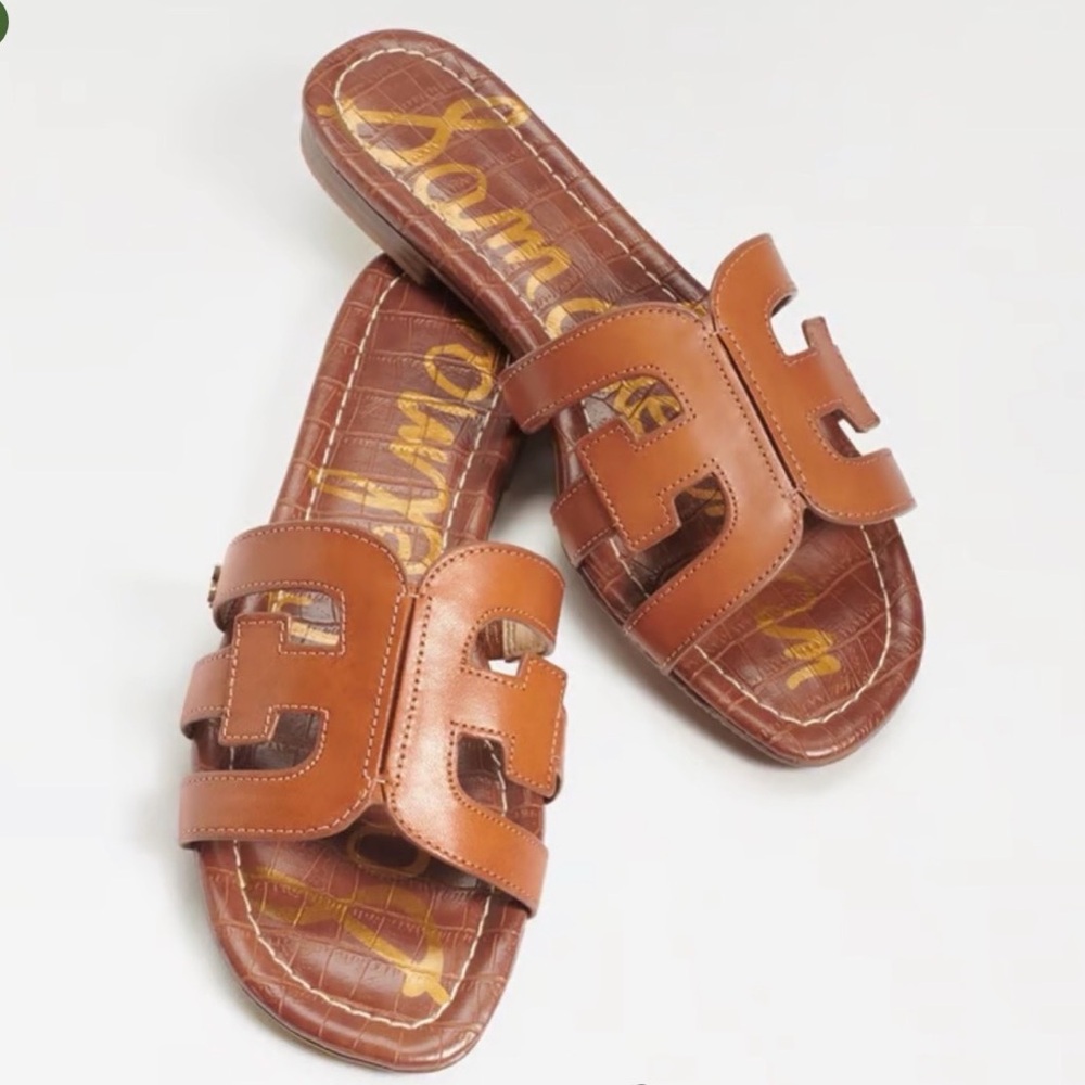 🔥NWT Sam Edelman Bay Slide Sandal in Saddle Brown - Size 8.5 - Picture 7 of 15